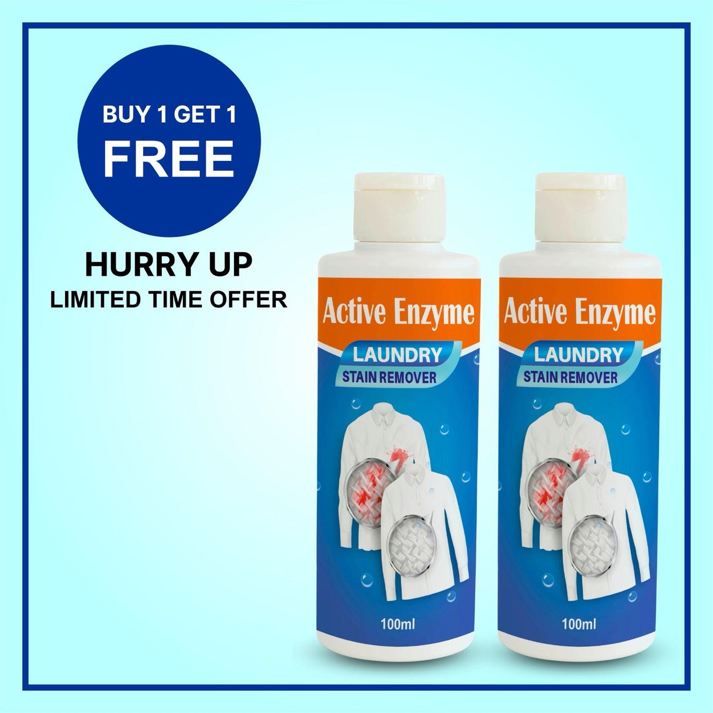 8 in 1 Colour Bleach Laundry Detergent Stain Remover ( BUY 1 GET 1 FREE )