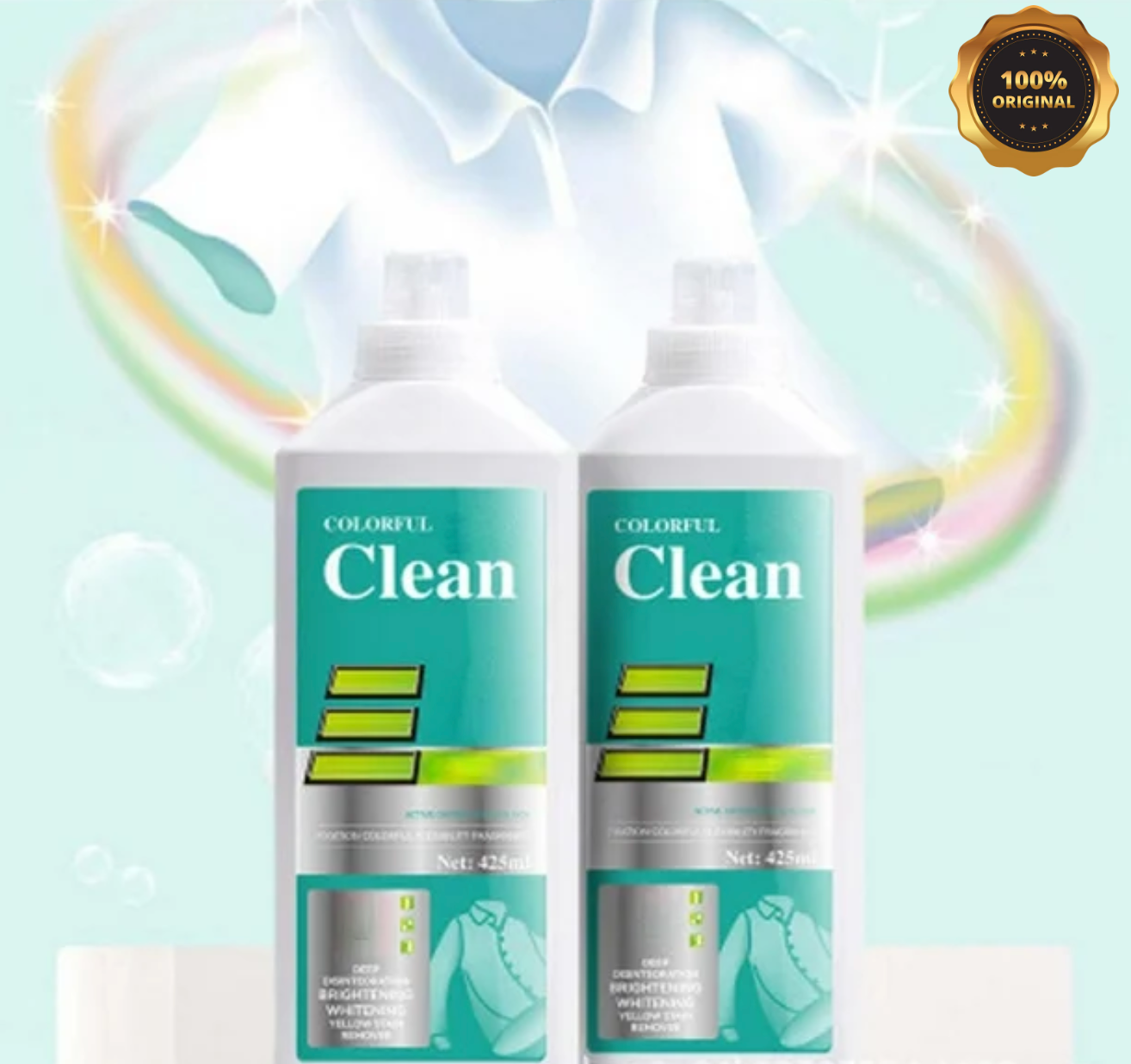 8 in 1 Colour Bleach Laundry Detergent Stain Remover ( BUY 1 GET 1 FREE )